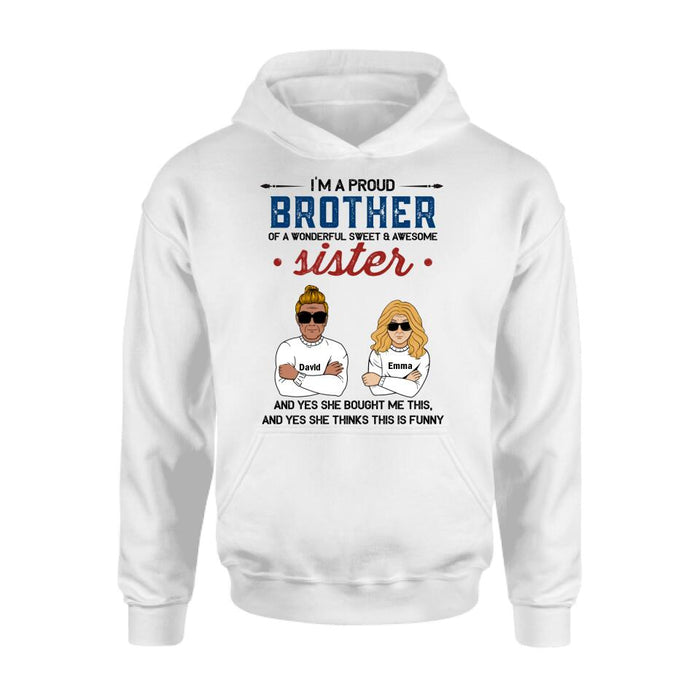 Custom Personalized Brothers & Sisters T-Shirt/Hoodie/Sweatshirt - Up To 5 Brothers/Sisters - Gift For Brothers And Sisters/ Siblings