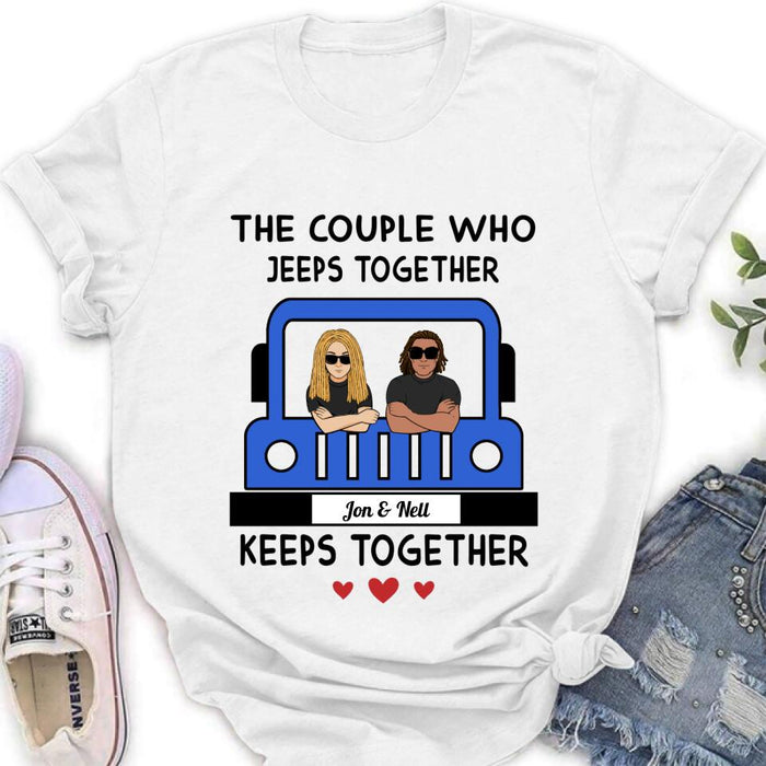 Custom Personalized Off-road Couple T-shirt/ Pullover Hoodie/ Long Sleeve - Gift for Couple, Off-road Lovers