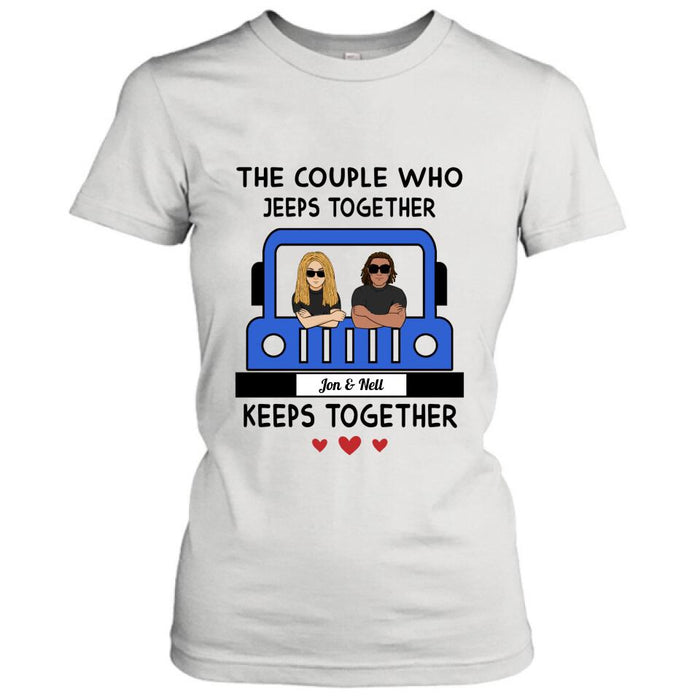 Custom Personalized Off-road Couple T-shirt/ Pullover Hoodie/ Long Sleeve - Gift for Couple, Off-road Lovers