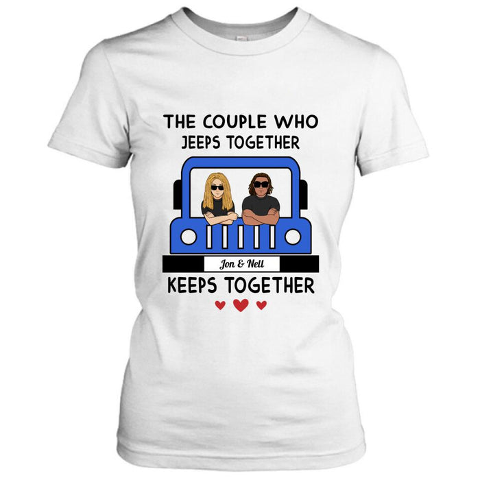 Custom Personalized Off-road Couple T-shirt/ Pullover Hoodie/ Long Sleeve - Gift for Couple, Off-road Lovers