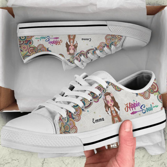 Personalized Hippie Dog Mom - Up to 3 Dogs - Gift Idea For Hippies/Dog Lovers - Hippie Soul