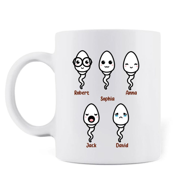 Custom Personalized Chillin' in Your Balls Coffee Mug  - Father's Day 2024 Gift - Happy Father's Day From Your Swimming Champion