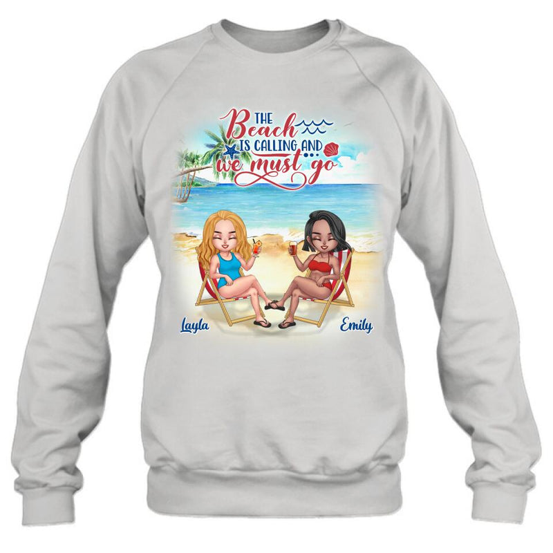 Personalized Beach Shirt - Up to 5 People - Gift Idea For Friends - The Beach Is Calling And We Must Go