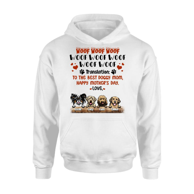 Personalized Dog Mom Shirt - Up to 4 Dogs - Mother's Day Gift For Dog Lovers - To The Best Doggy Mom