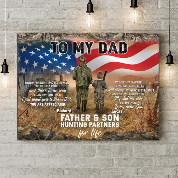 Custom Personalized Hunting Canvas - Gift Idea For Father's Day 2023/ Hunting Lover - To My Dad I Love You