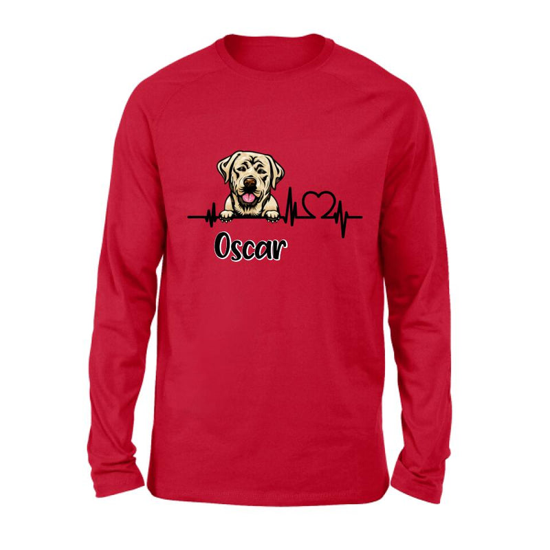 Personalized Heartbeat Dog/Cat Shirt/Pullover Hoodie - Up to 2 Pets - Gift Idea For Dog/Cat Lover
