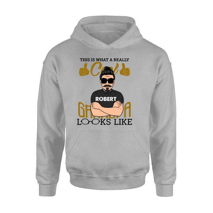 Personalized Cool Grandpa Shirt/Hoodie - Gift Idea For Grandpa - This Is What A Really Cool Grandpa Looks Like