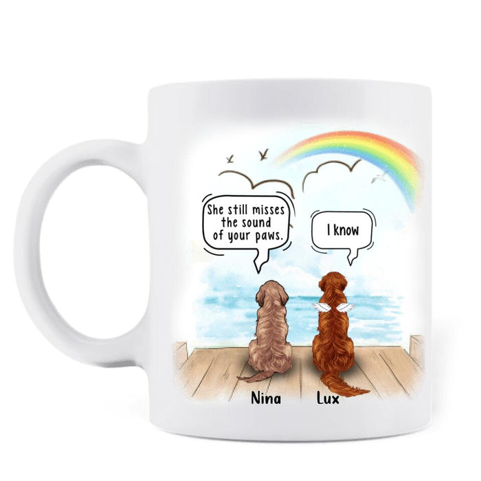 Custom Personalized Memorial Dog Coffee Mug - Upto 5 Dogs - Memorial Gift For Dog Lovers - I Am Always With You - RLSGFH