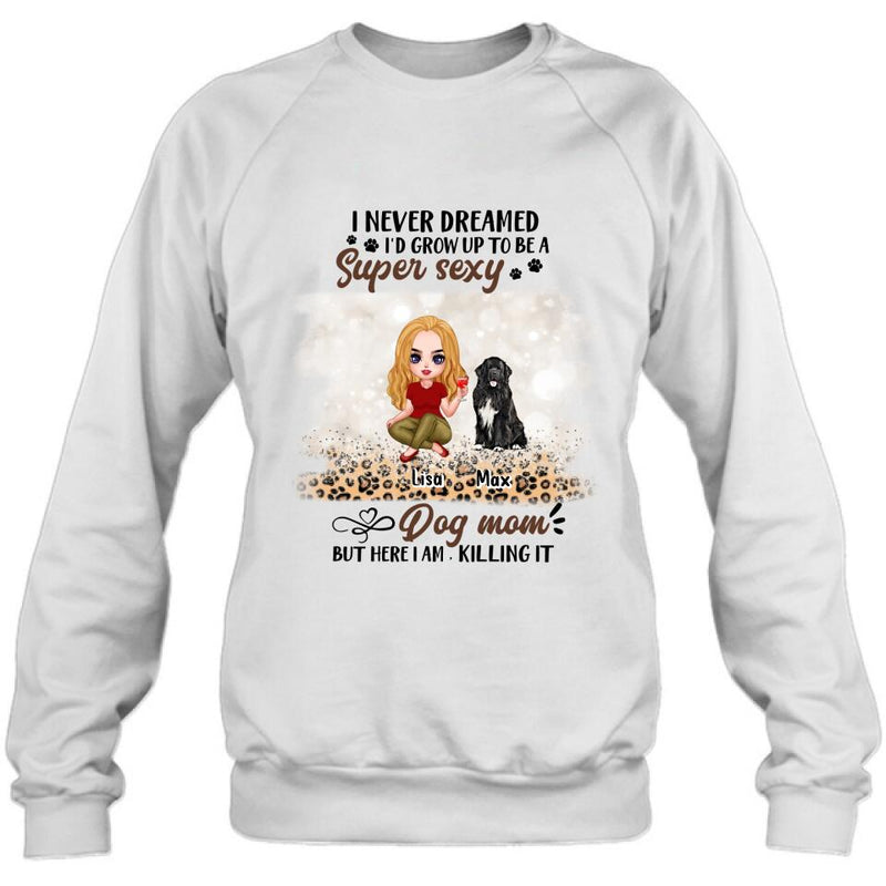 Personalized Dog Mom Shirt - Up to 6 Dogs - Best Gift For Dog Lover - Crazy Dog Mom
