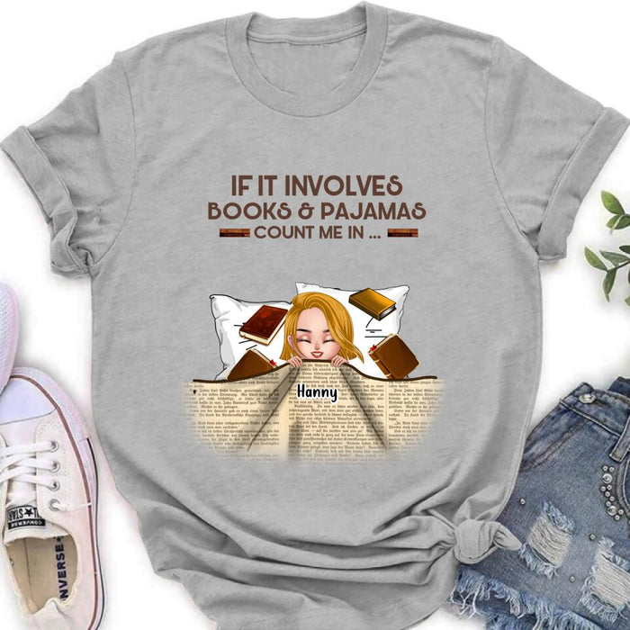 Custom Personalized Stay In Bed With Books And Pets Shirt/ Pullover Hoodie - Upto 6 Pets - Gift For Books/ Dogs / Cats Lovers - I Just Want To Stay In Bed With My Books