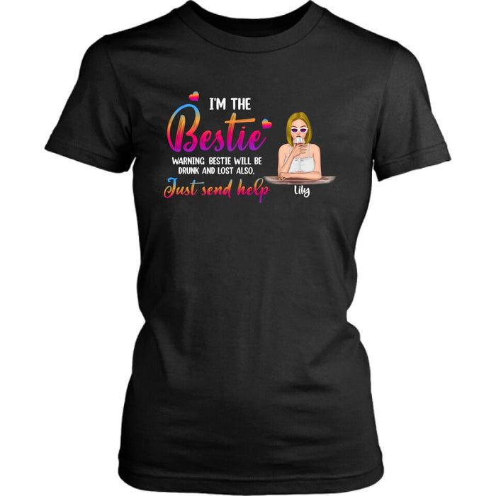 Personalized Black T-shirt - Best Idea for Friends - 
 I'm The Bestie - 50P18G