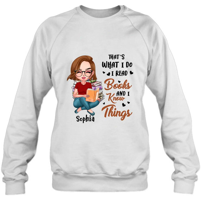 Personalized Just A Girl Who Loves Books Shirt/Pullover Hoodie - Gift Idea For Books Lover