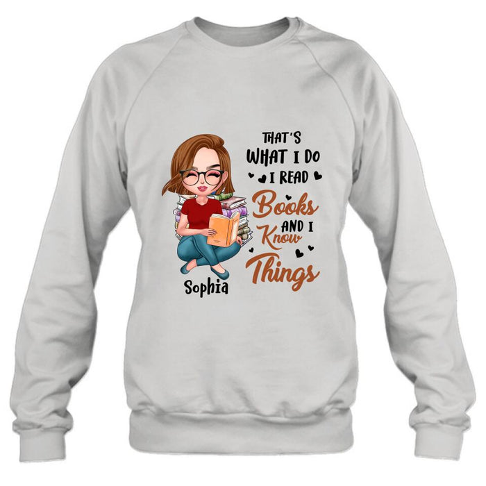 Personalized Just A Girl Who Loves Books Shirt/Pullover Hoodie - Gift Idea For Books Lover