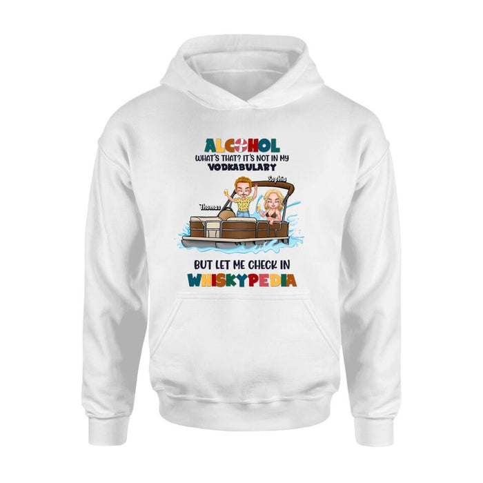 Custom Personalized Pontoon Friends Shirt/Hoodie - Upto 4 People - Gift Idea For Friends - Alcohol What's That?