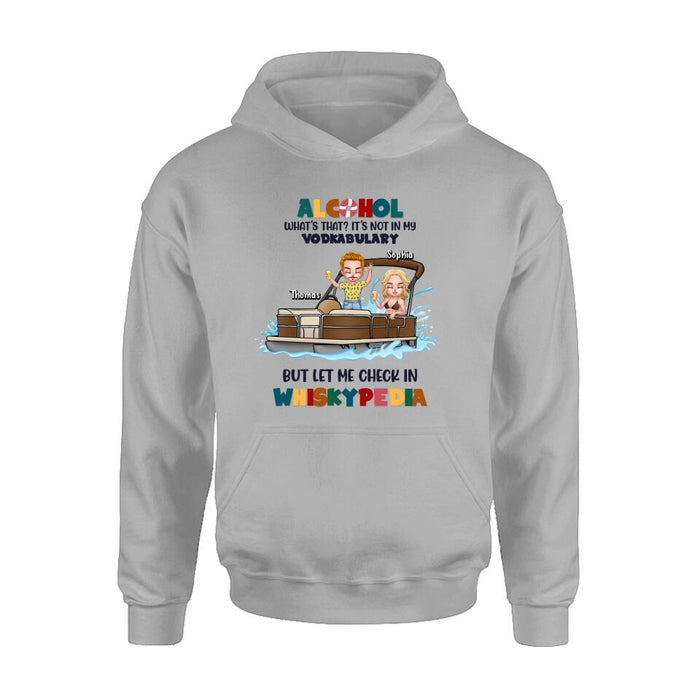 Custom Personalized Pontoon Friends Shirt/Hoodie - Upto 4 People - Gift Idea For Friends - Alcohol What's That?