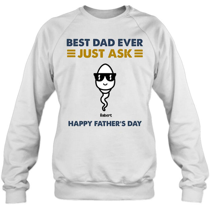 Custom Personalized Father's Day Shirt/ Pullover Hoodie - Up to 7 Kids - Father's Day Gift Idea - Best Father Ever