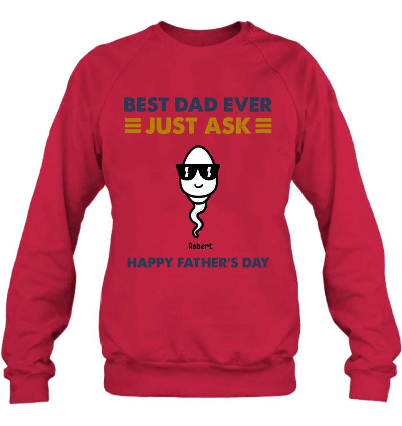 Personalized Father's Day Shirt/Pullover Hoodie - Up to 7 Kids - Father's Day Gift Idea - Best Father Ever