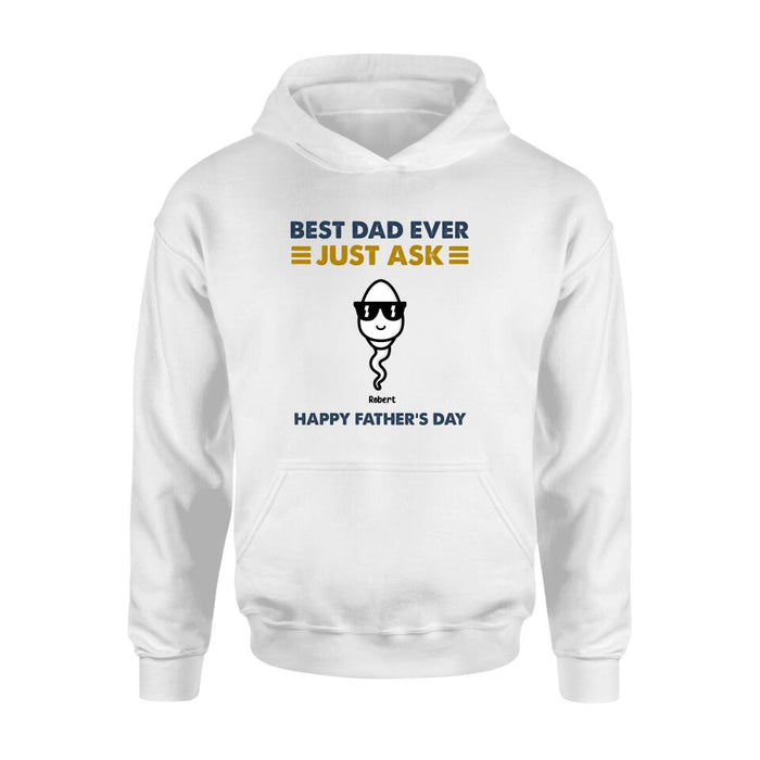 Custom Personalized Father's Day Shirt/ Pullover Hoodie - Up to 7 Kids - Father's Day Gift Idea - Best Father Ever