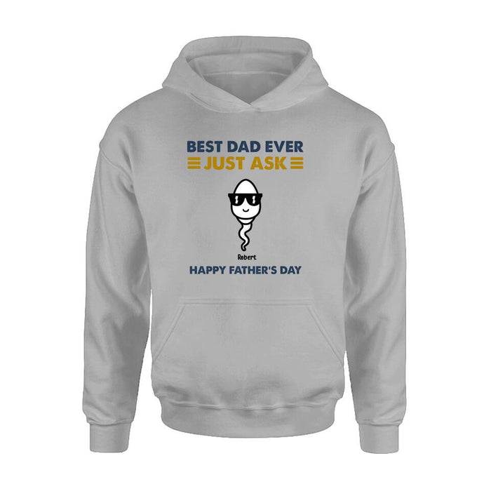 Custom Personalized Father's Day Shirt/ Pullover Hoodie - Up to 7 Kids - Father's Day Gift Idea - Best Father Ever