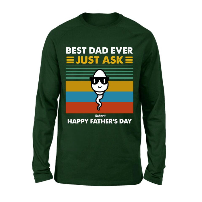 Personalized Father's Day Shirt/ Pullover Hoodie - Up to 7 Kids - Father's Day Gift Idea - Best Father Ever