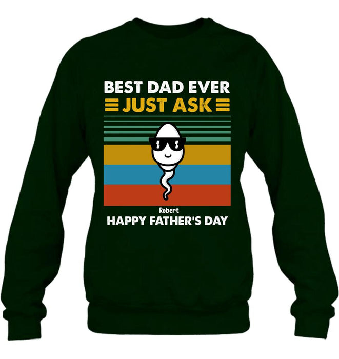 Personalized Father's Day Shirt/ Pullover Hoodie - Up to 7 Kids - Father's Day Gift Idea - Best Father Ever