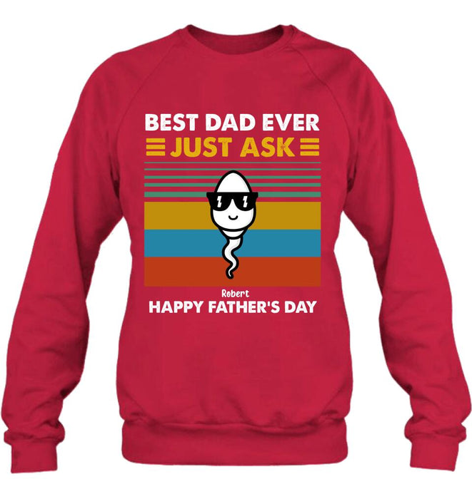 Personalized Father's Day Shirt/ Pullover Hoodie - Up to 7 Kids - Father's Day Gift Idea - Best Father Ever