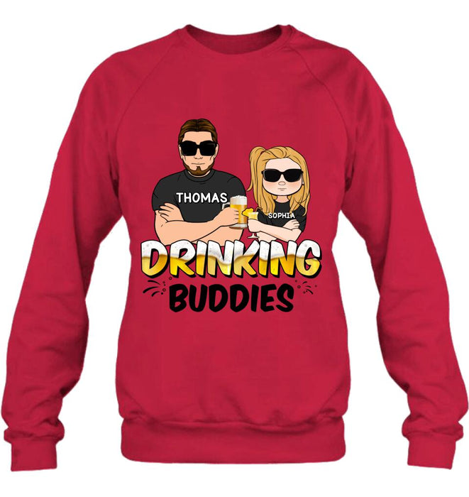 Custom Personalized Drinking Buddies Shirt/Sleeve/Hoodie/Sweatshirt - Father's Day Gift Idea