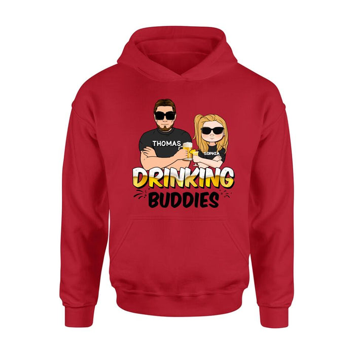 Custom Personalized Drinking Buddies Shirt/Sleeve/Hoodie/Sweatshirt - Father's Day Gift Idea