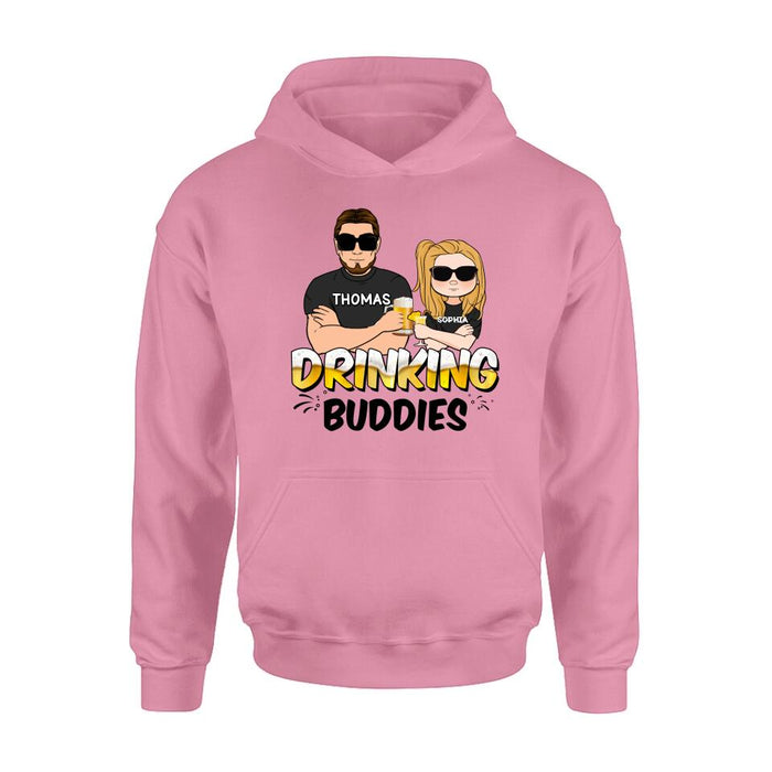 Custom Personalized Drinking Buddies Shirt/Sleeve/Hoodie/Sweatshirt - Father's Day Gift Idea