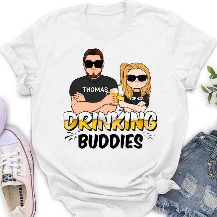 Custom Personalized Drinking Buddies Shirt/Sleeve/Hoodie/Sweatshirt - Father's Day Gift Idea