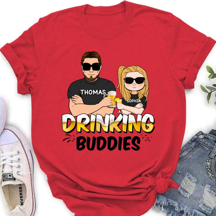 Custom Personalized Drinking Buddies Shirt/Sleeve/Hoodie/Sweatshirt - Father's Day Gift Idea