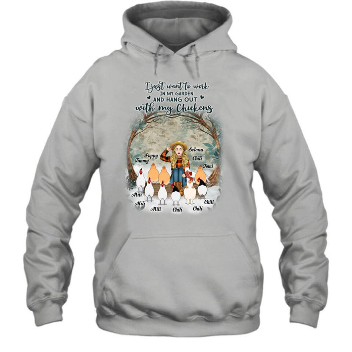 Personalized Just A Girl Who Loves Chickens Shirt - Girl With Up to 10 Chickens