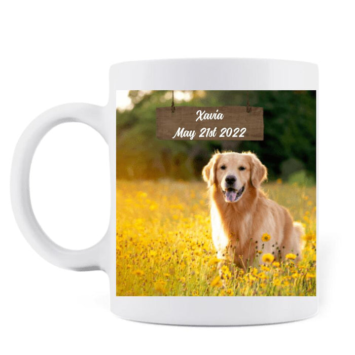 Custom Personalized Pet Memorial Passing Mug - Memorial Gift Idea - You Were My Favorite Hello And My Hardest Goodbye