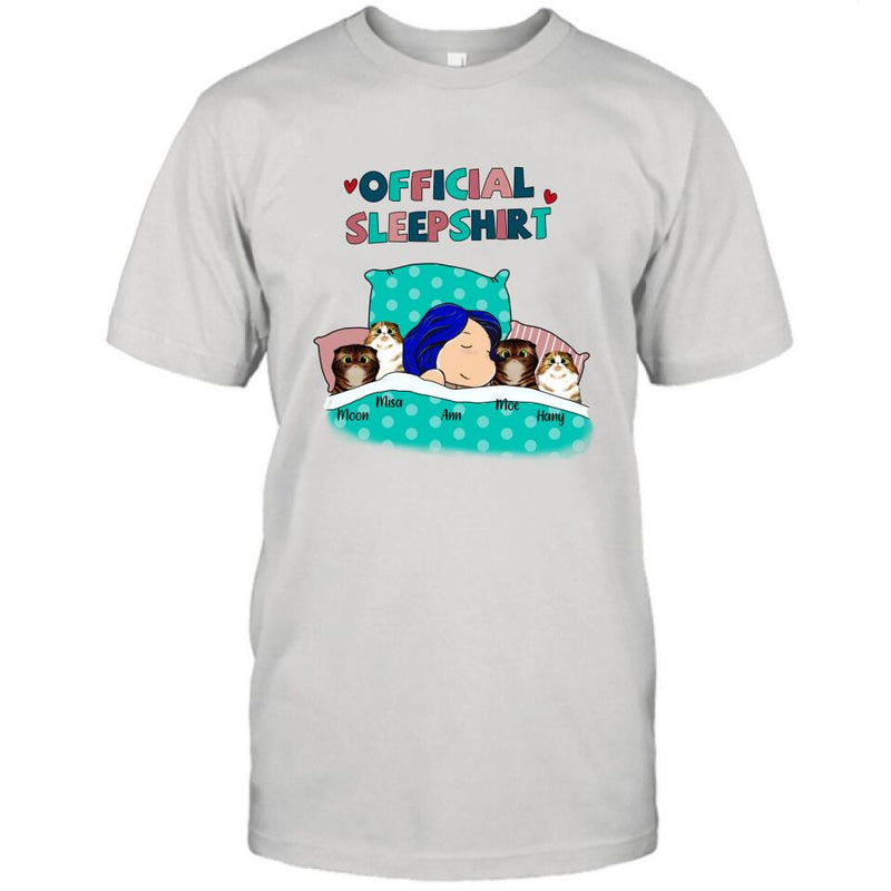 Personalized Cat Shirt - Up to 4 Cats - Cat Official Sleepshirt