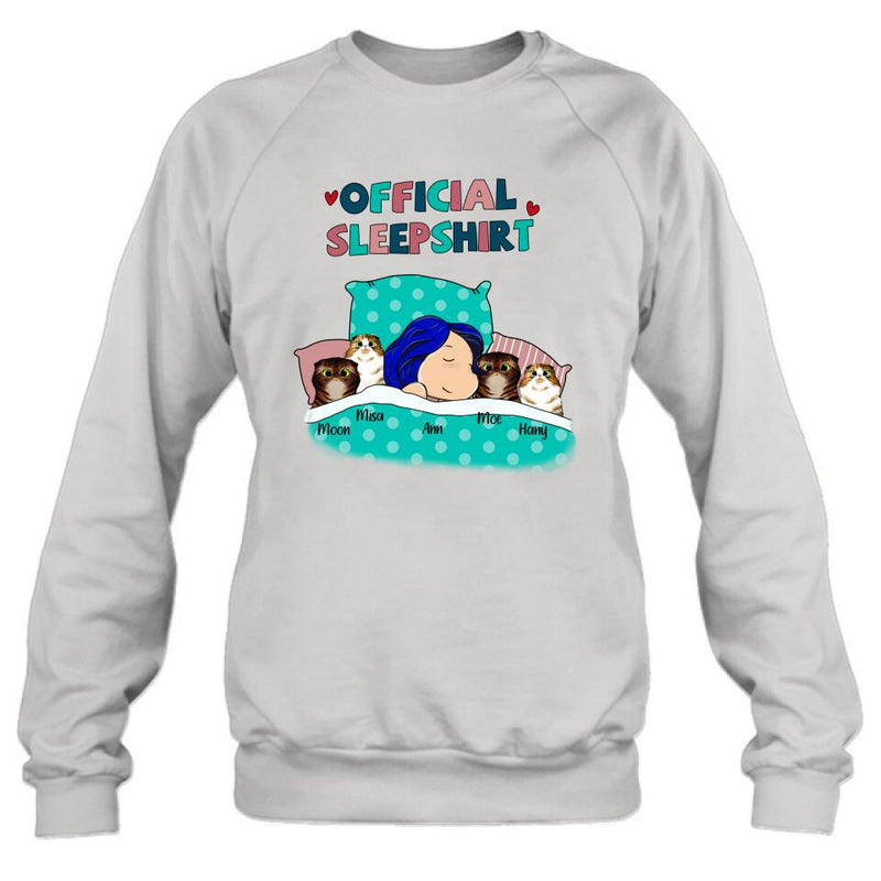 Personalized Cat Shirt - Up to 4 Cats - Cat Official Sleepshirt
