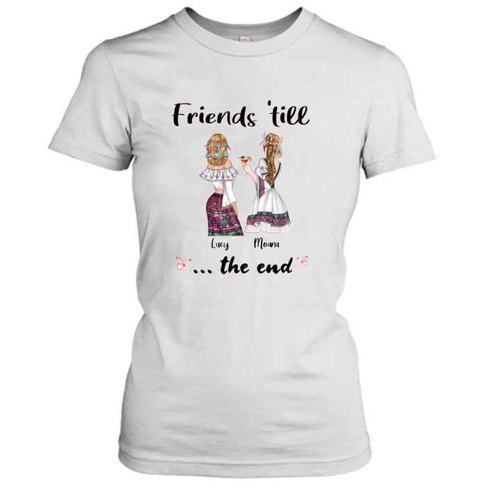 Custom Personalized Bohemian Friends T-shirt/ Hoodie - Best Idea for Friends - Friends 'till the end