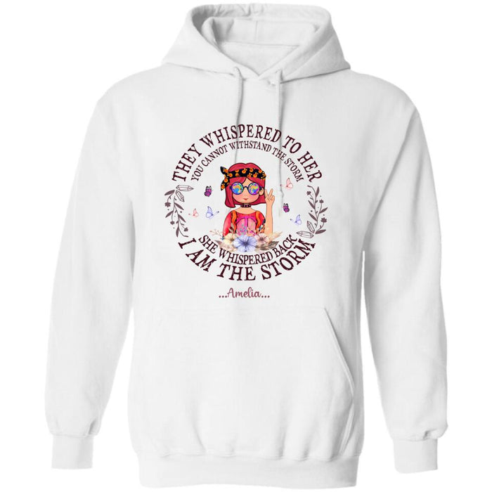 Custom Personalized Hippie Girl T-shirt/ Pullover Hoodie - Best Gift For Girl - I Am The Storm