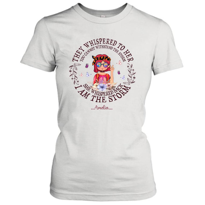 Custom Personalized Hippie Girl T-shirt/ Pullover Hoodie - Best Gift For Girl - I Am The Storm