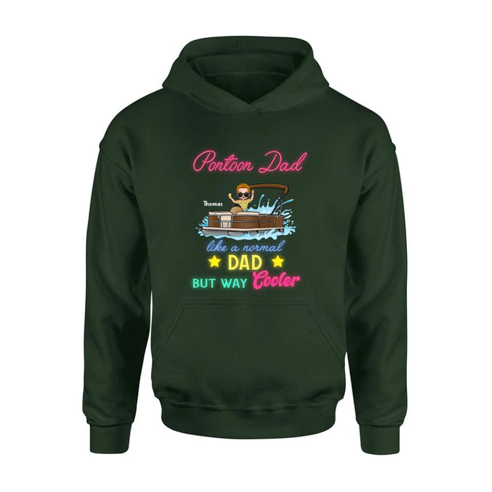 Custom Personalized Pontoon Unisex T-shirt - Gift Idea For Father's Day - Pontoon Dad Like A Normal Dad But Way Cooler