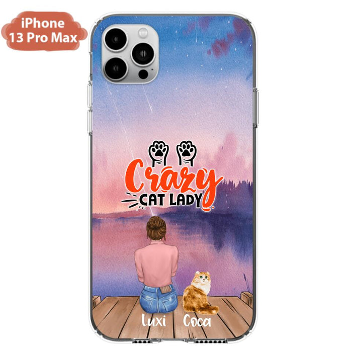 Custom Personalized Cat Mom Phone Case - Upto 5 Cats - Gift Idea For Cat Lover - Best Cat Mom Ever - Case For iPhone And Samsung