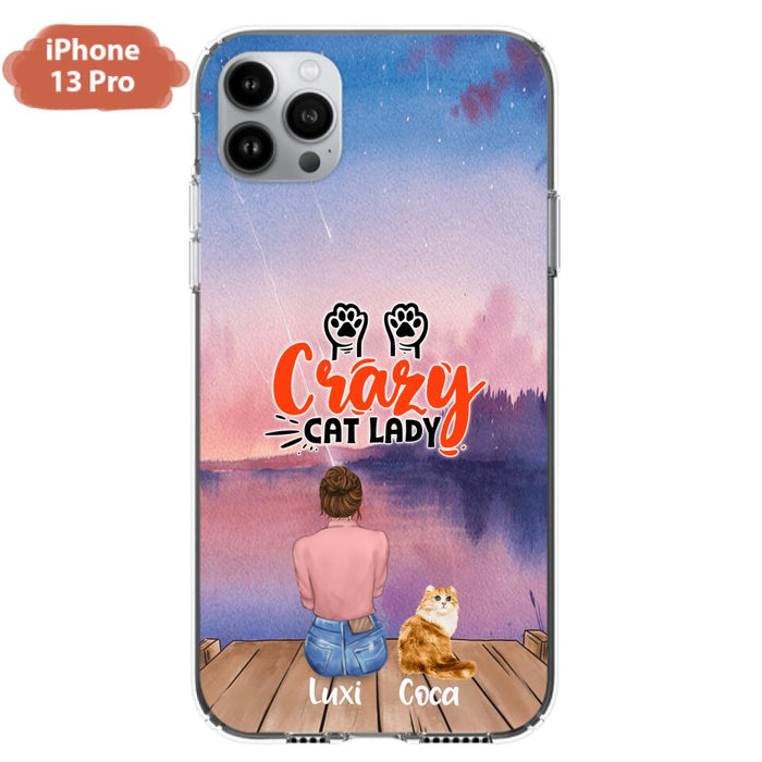 Custom Personalized Cat Mom Phone Case - Upto 5 Cats - Gift Idea For Cat Lover - Best Cat Mom Ever - Case For iPhone And Samsung