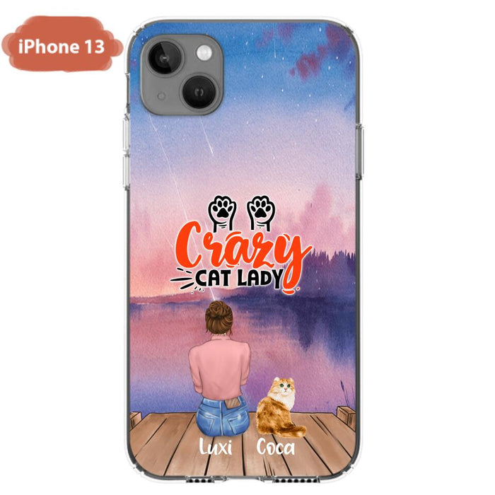 Custom Personalized Cat Mom Phone Case - Upto 5 Cats - Gift Idea For Cat Lover - Best Cat Mom Ever - Case For iPhone And Samsung