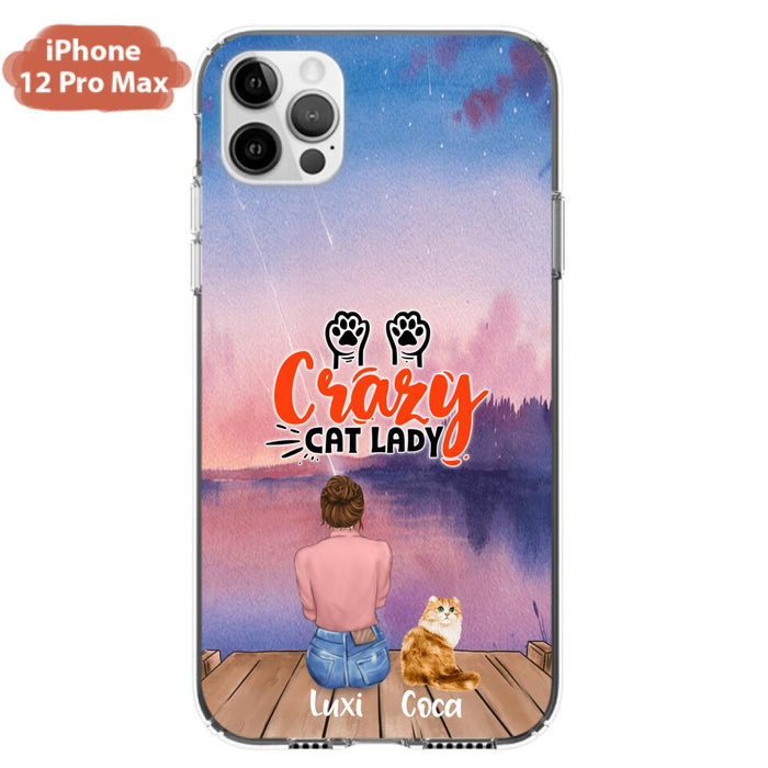 Custom Personalized Cat Mom Phone Case - Upto 5 Cats - Gift Idea For Cat Lover - Best Cat Mom Ever - Case For iPhone And Samsung