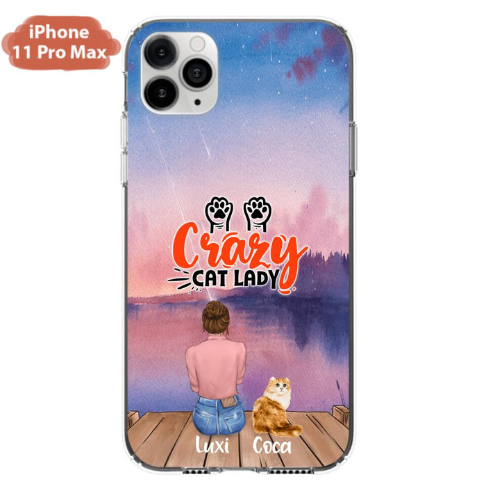 Custom Personalized Cat Mom Phone Case - Upto 5 Cats - Gift Idea For Cat Lover - Best Cat Mom Ever - Case For iPhone And Samsung