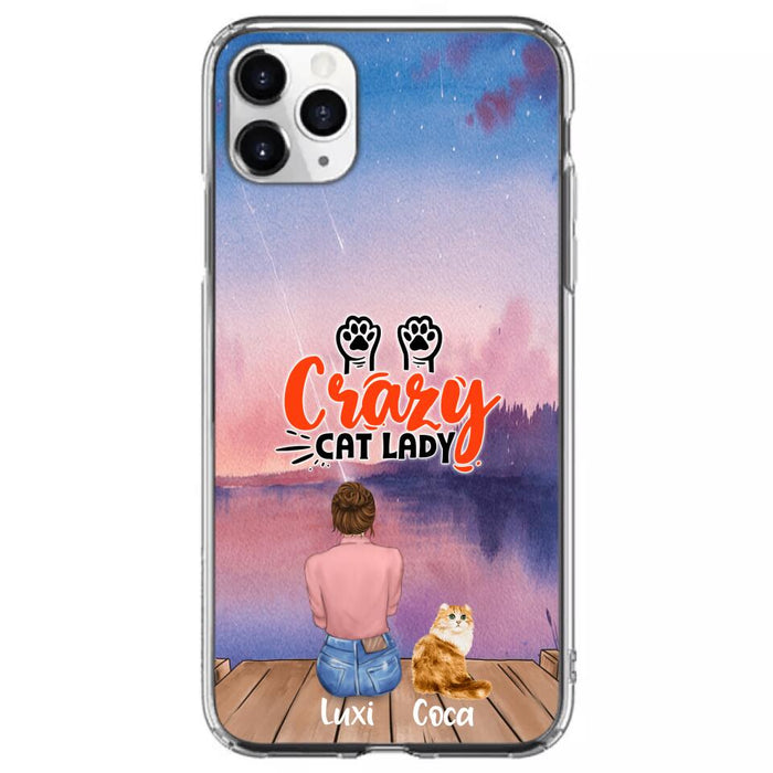 Custom Personalized Cat Mom Phone Case - Upto 5 Cats - Gift Idea For Cat Lover - Best Cat Mom Ever - Case For iPhone And Samsung