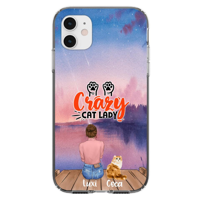 Custom Personalized Cat Mom Phone Case - Upto 5 Cats - Gift Idea For Cat Lover - Best Cat Mom Ever - Case For iPhone And Samsung