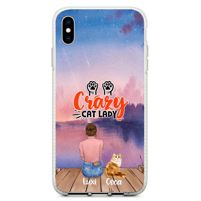 Custom Personalized Cat Mom Phone Case - Upto 5 Cats - Gift Idea For Cat Lover - Best Cat Mom Ever - Case For iPhone And Samsung