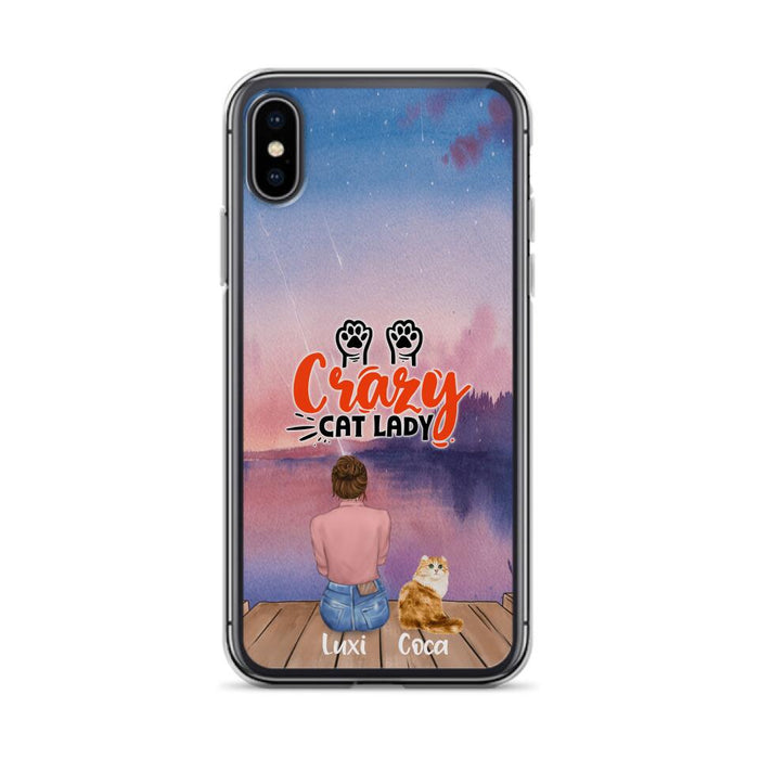 Custom Personalized Cat Mom Phone Case - Upto 5 Cats - Gift Idea For Cat Lover - Best Cat Mom Ever - Case For iPhone And Samsung