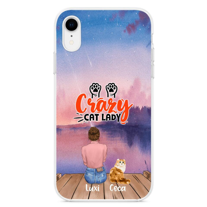 Custom Personalized Cat Mom Phone Case - Upto 5 Cats - Gift Idea For Cat Lover - Best Cat Mom Ever - Case For iPhone And Samsung