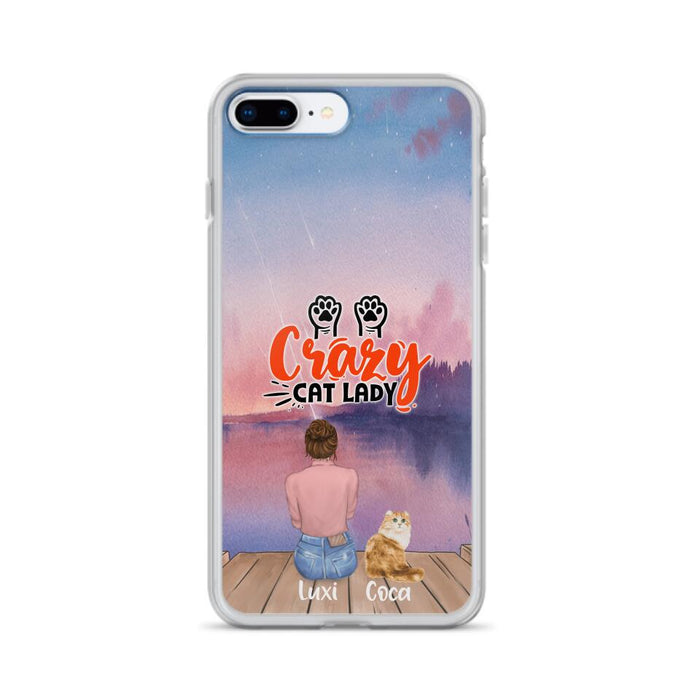 Custom Personalized Cat Mom Phone Case - Upto 5 Cats - Gift Idea For Cat Lover - Best Cat Mom Ever - Case For iPhone And Samsung